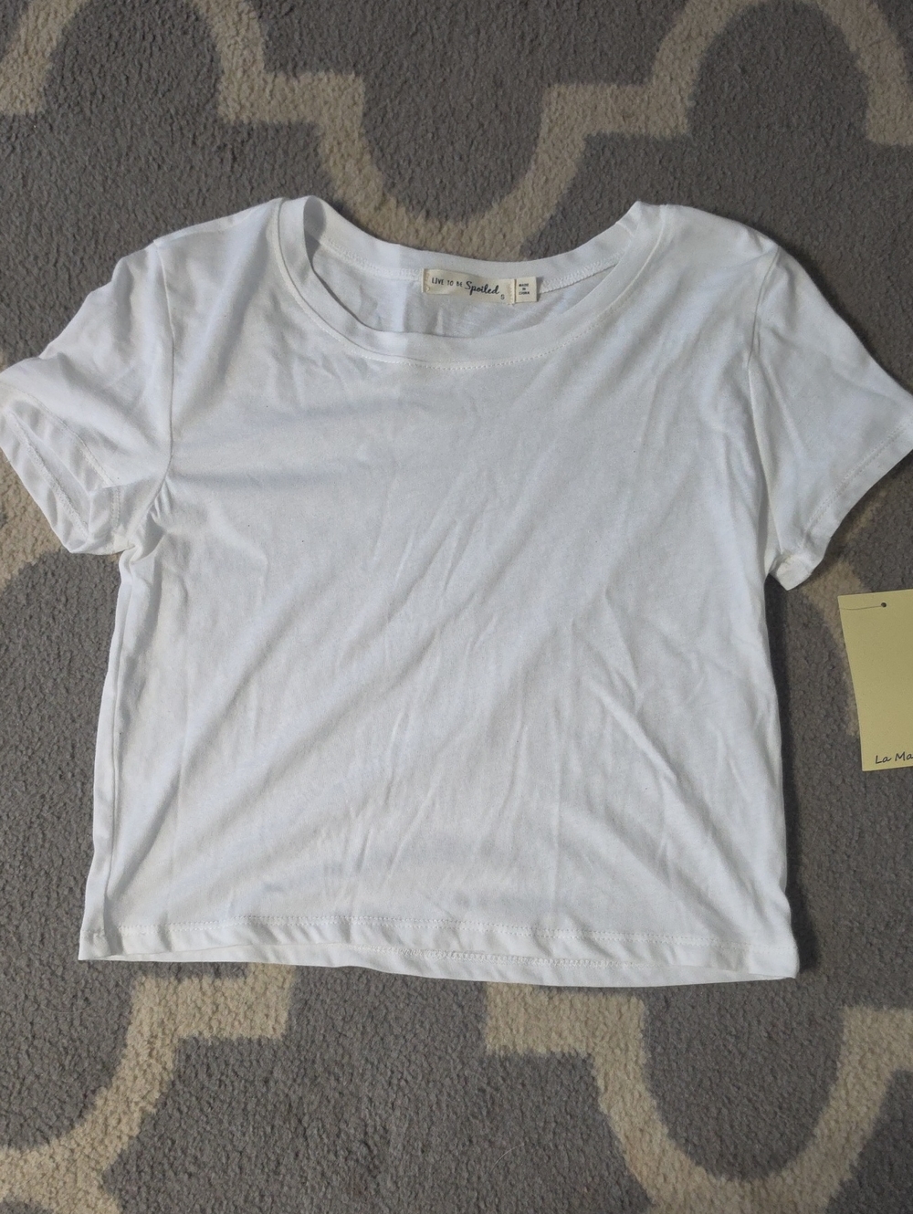 La Vie en Sprout White Short Sleeve Crew Tee